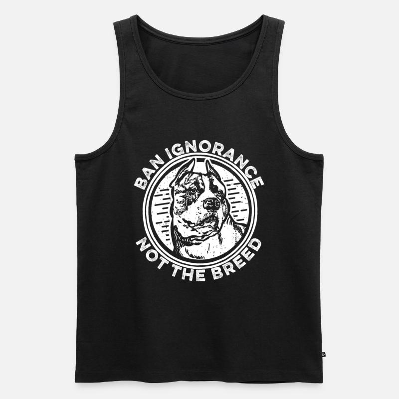 Pitbull Pitbull Verbot - Männer Premium Bio Tank Top - Schwarz
