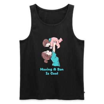 Mom Mutter Mutter - Männer Premium Bio Tank Top - Schwarz - Vorne - AI Model Male 178 light (178cm)