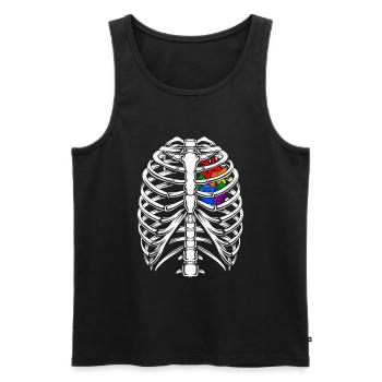 Genderfluide Cool - Männer Premium Bio Tank Top - Schwarz - Vorne - AI Model Male 178 light (178cm)