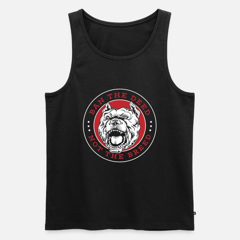 Pitbull Pitbull Verbot - Männer Premium Bio Tank Top - Schwarz