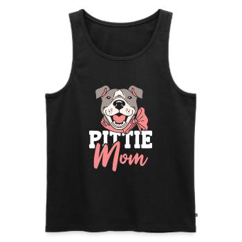 Pitbull Mutter Pitbull Verbot Pittie Mom - Männer Premium Bio Tank Top - Schwarz - Vorne - AI Model Male 178 light (178cm)