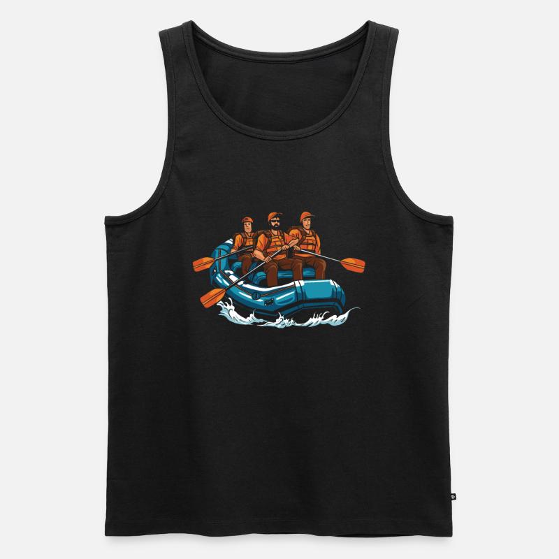 Rafting - Männer Premium Bio Tank Top - Schwarz
