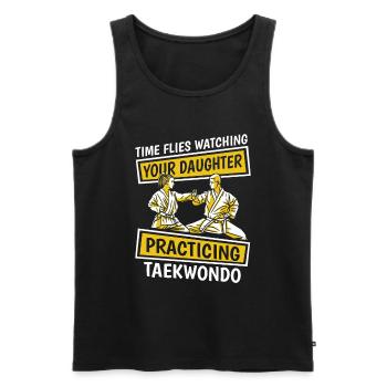 Taekwondo Taekwondo Vater - Männer Premium Bio Tank Top - Schwarz - Vorne - Michal (187cm)