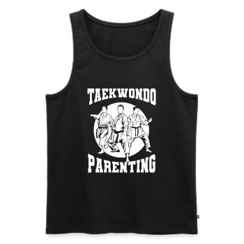 Taekwondo Taekwondo Vater - Männer Premium Bio Tank Top - Schwarz - Vorne - Michal (187cm)