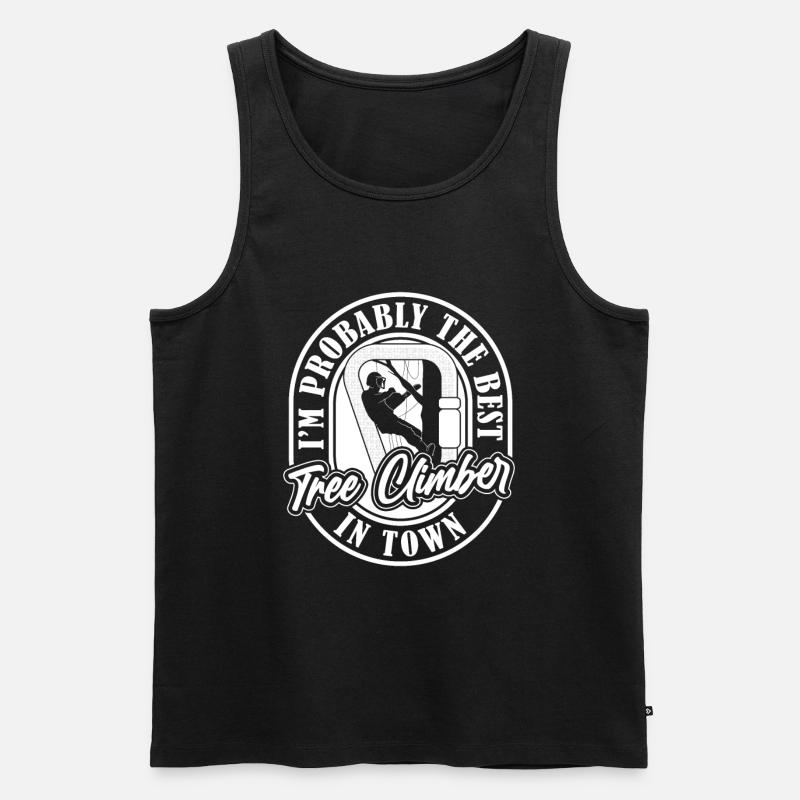 Baumpfleger Baumkletterer Arborist - Männer Premium Bio Tank Top - Schwarz
