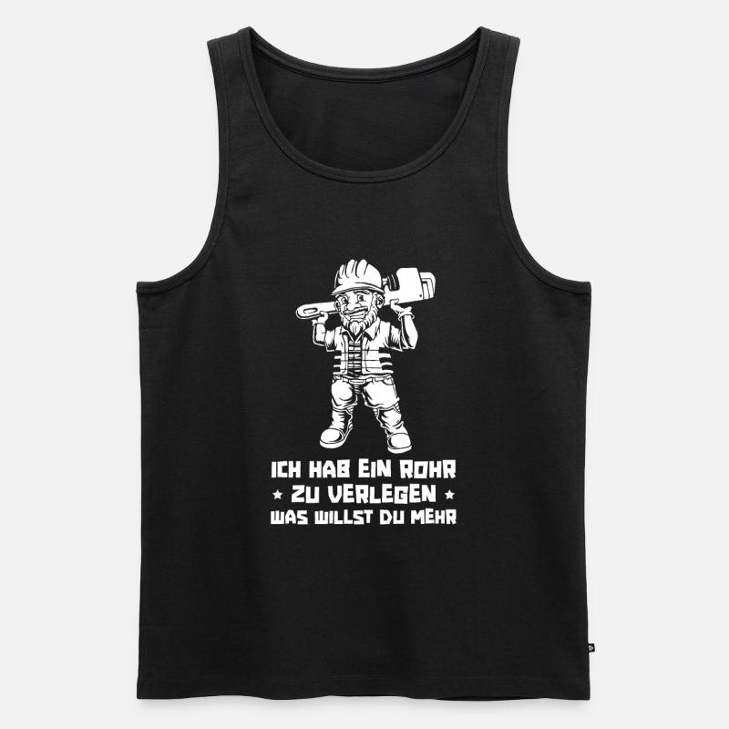 Rohrleitungsbauer - Männer Premium Bio Tank Top - Schwarz