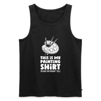 Painter Varnisher - Men's Premium Organic Tank Top - black - Front - Michal (187cm)