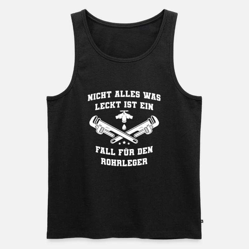 Rohrleitungsbauer - Männer Premium Bio Tank Top - Schwarz