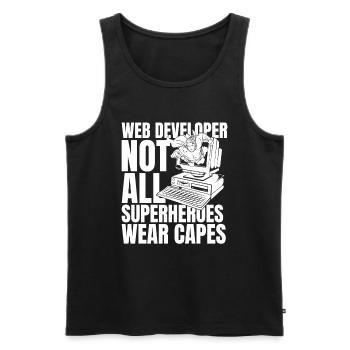 Web Entwickler Webdeveloper - Männer Premium Bio Tank Top - Schwarz - Vorne - AI Model Male 178 light (178cm)