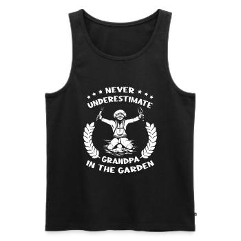 Hobbygärtner Garten Garten Opa - Männer Premium Bio Tank Top - Schwarz - Vorne - Michal (187cm)