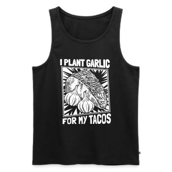 Tacos de jardin Hobby Gardener - Débardeur bio Premium Homme - noir - Devant - Michal (187cm)