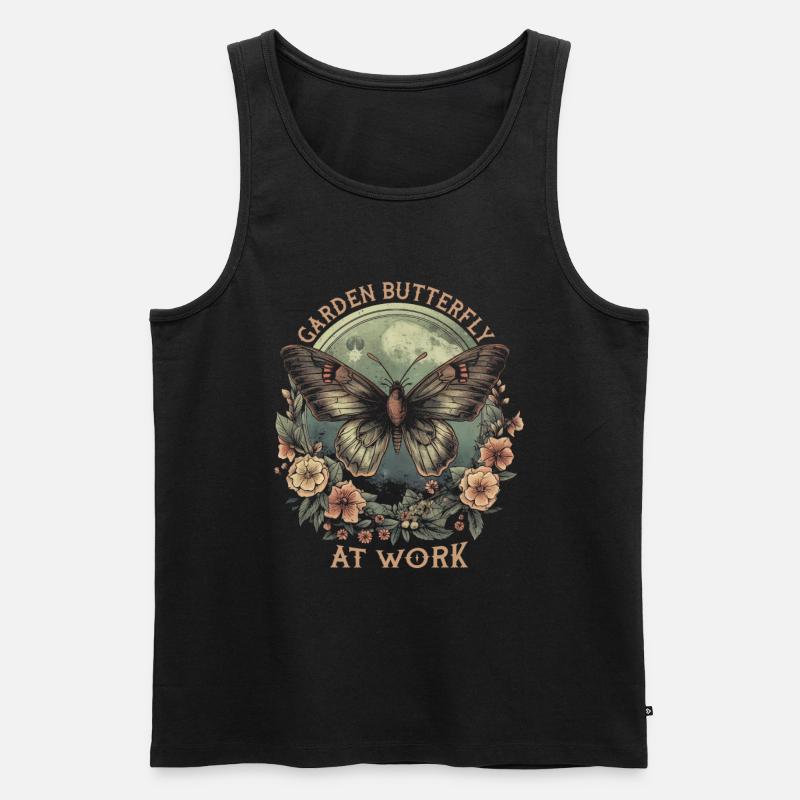 Hobbygärtner Garten Gartenschmetterlinge - Männer Premium Bio Tank Top - Schwarz