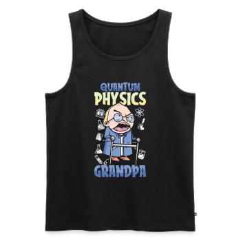 Physics Phyker Grandpa Quantum Physics - Men's Premium Organic Tank Top - black - Front - AI Model Male 178 light (178cm)