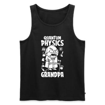 Physik Phyiker Opa Quantenphysik - Männer Premium Bio Tank Top - Schwarz - Vorne - AI Model Male 178 light (178cm)