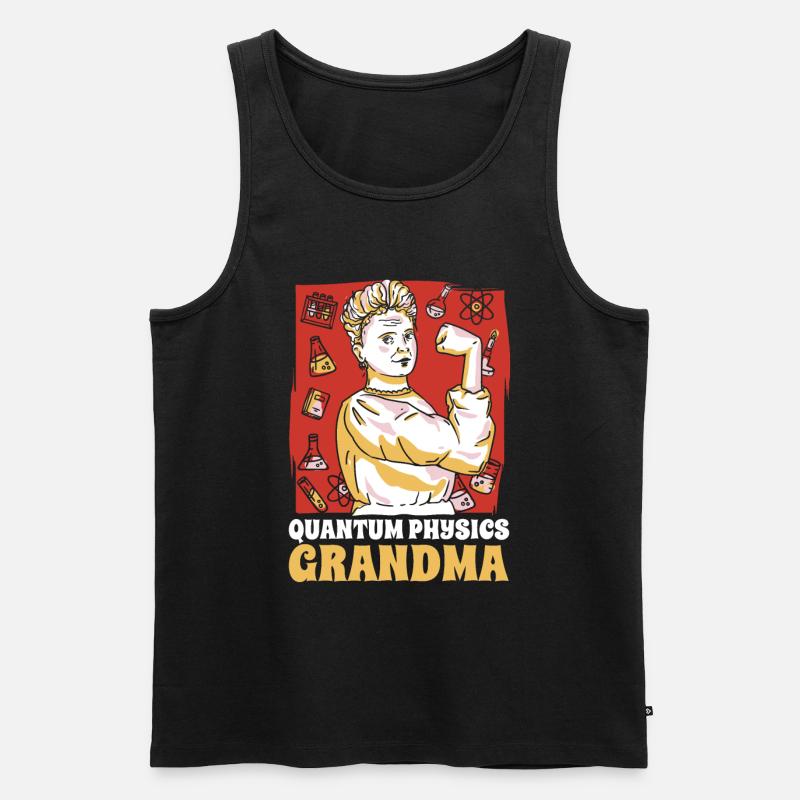 Physik Phyiker Oma Quantenphysik - Männer Premium Bio Tank Top - Schwarz