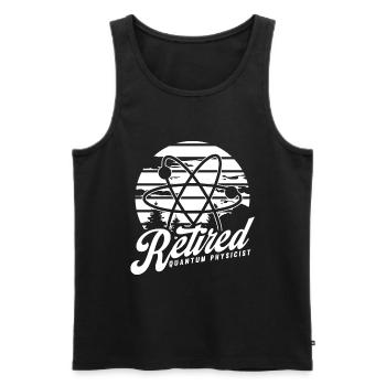 Physics Retired Physicist Quantum Physics - Men's Premium Organic Tank Top - black - Front - AI Model Male 178 light (178cm)