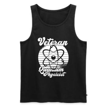 Physique Physicien vétéran de la physique quantique - Débardeur bio Premium Homme - noir - Devant - Michal (187cm)