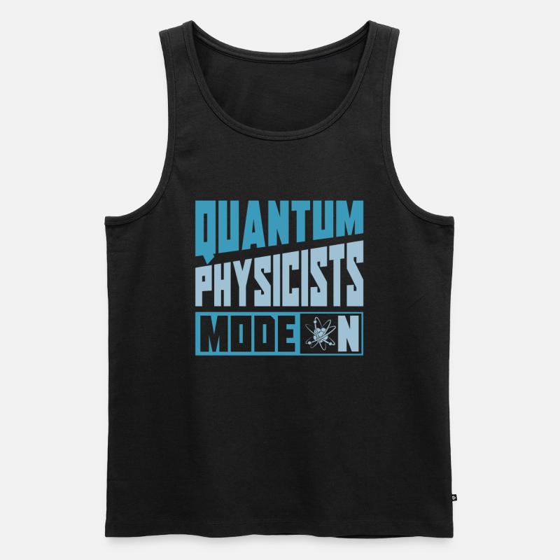 Physik Phyiker Modus An Quantenphysik - Männer Premium Bio Tank Top - Schwarz