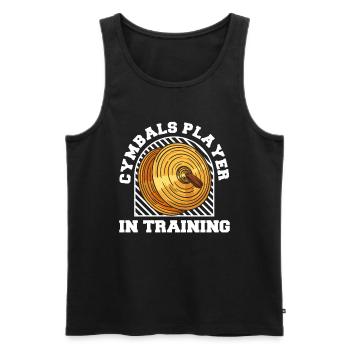 Fanfahrenzug Spielmannszug Becken - Männer Premium Bio Tank Top - Schwarz - Vorne - AI Model Male 178 light (178cm)