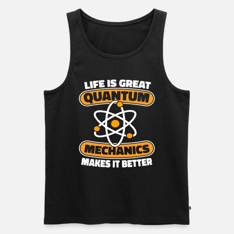 Physik Phyiker Cool Quantenphysik - Männer Premium Bio Tank Top - Schwarz