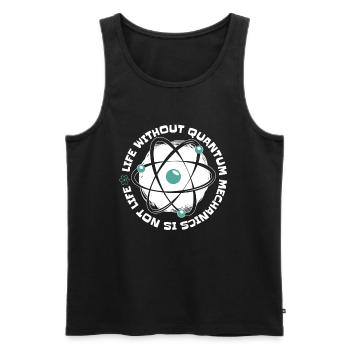 Physics Phyker Lustig Quantum Physics - Men's Premium Organic Tank Top - black - Front - Michal (187cm)