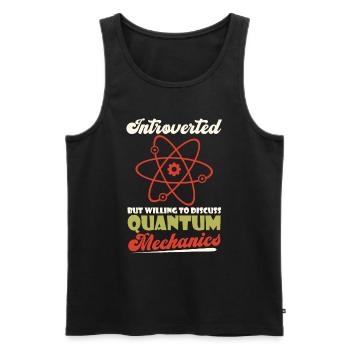 Physique Physiciens Physique quantique introvertie - Débardeur bio Premium Homme - noir - Devant - Michal (187cm)