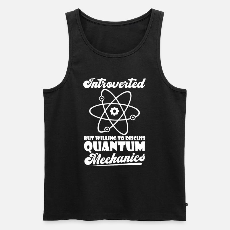 Physik Phyiker Introvertierte Quantenphysik - Männer Premium Bio Tank Top - Schwarz