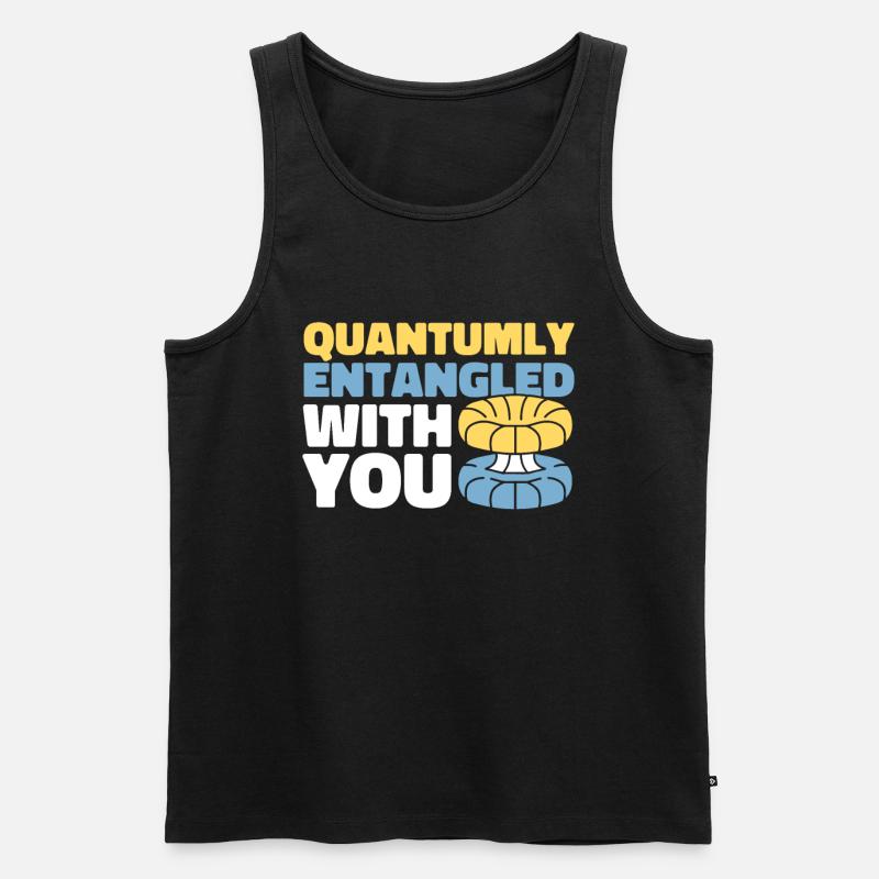 Physik Phyiker Witzig Quantenphysik - Männer Premium Bio Tank Top - Schwarz