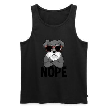 Nope Miniature Schnauzer Chien Nope - Débardeur bio Premium Homme - noir - Devant - Michal (187cm)