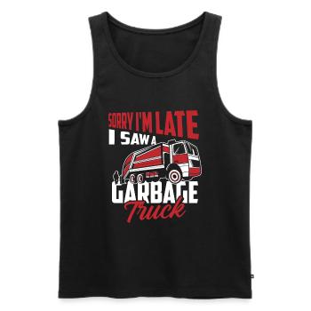 Truck Driver Trucker Truck Driver Funny - Men's Premium Organic Tank Top - black - Front - Michal (187cm)