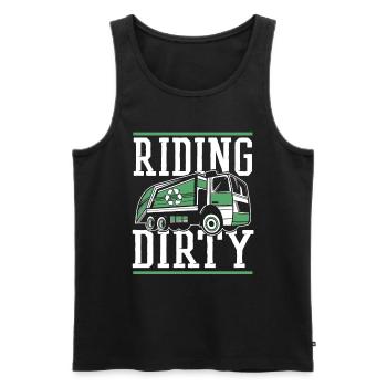 Lkw Fahrer Trucker Lastwagenfahrer Schmutzig - Männer Premium Bio Tank Top - Schwarz - Vorne - Michal (187cm)
