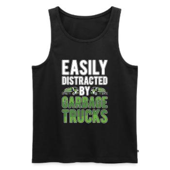 Truck Driver Trucker Truck Driver Funny - Men's Premium Organic Tank Top - black - Front - Michal (187cm)