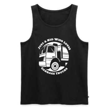 Lkw Fahrer Trucker Lastwagenfahrer Müllwagen - Männer Premium Bio Tank Top - Schwarz - Vorne - Michal (187cm)