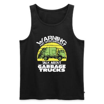 Truck Driver Trucker Truck Driver Funny - Men's Premium Organic Tank Top - black - Front - Michal (187cm)