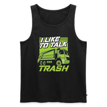 Truck Driver Trucker Truck Driver Funny - Men's Premium Organic Tank Top - black - Front - Michal (187cm)
