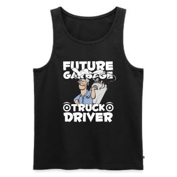 Truck Driver Trucker Truck Driver Future - Men's Premium Organic Tank Top - black - Front - Michal (187cm)