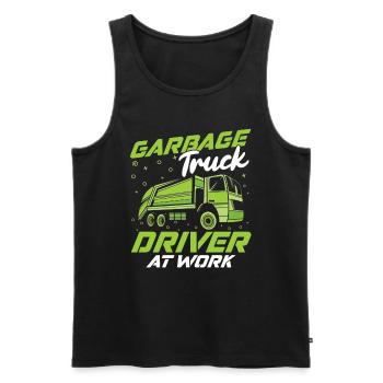 Truck Driver Trucker Truck Driver Funny - Men's Premium Organic Tank Top - black - Front - Michal (187cm)