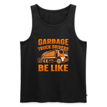 Truck Driver Trucker Truck Driver Funny - Men's Premium Organic Tank Top - black - Front - Michal (187cm)