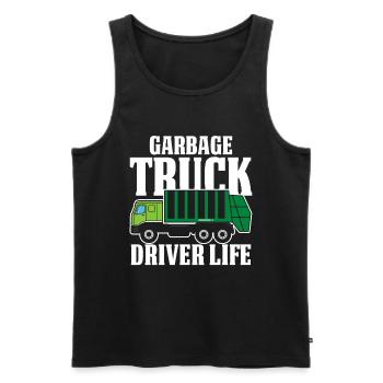 Truck Driver Trucker Truck Driver Funny - Men's Premium Organic Tank Top - black - Front - Michal (187cm)