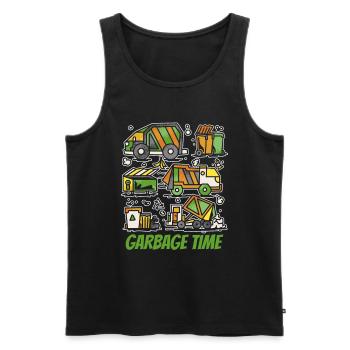 Truck Driver Trucker Truck Driver Funny - Men's Premium Organic Tank Top - black - Front - Michal (187cm)