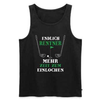 Rentner Golf Golfschläger - Männer Premium Bio Tank Top - Schwarz - Vorne - Michal (187cm)