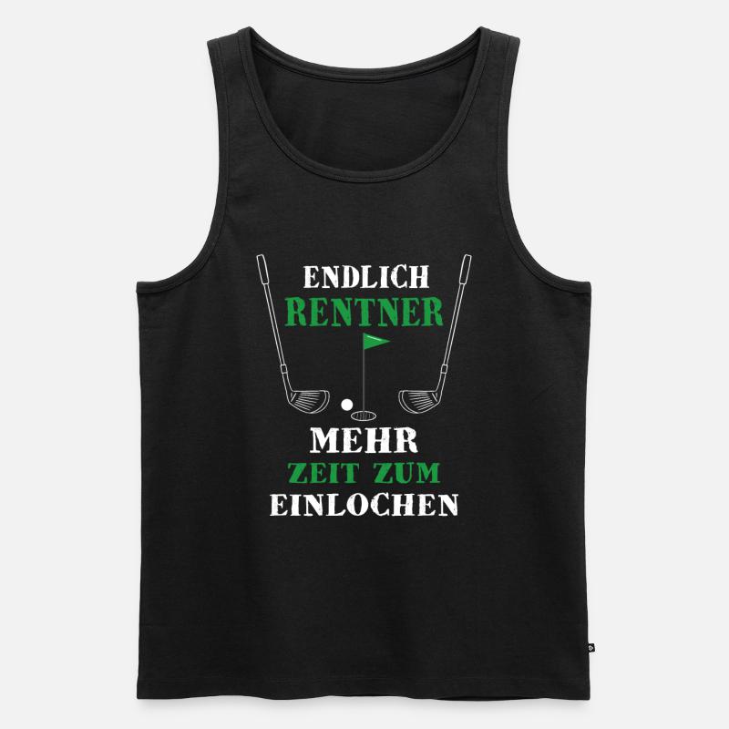 Rentner Golf Golfschläger - Männer Premium Bio Tank Top - Schwarz