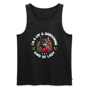 Hobbygärtner Garten Katzenartig Gartenkatze - Männer Premium Bio Tank Top - Schwarz - Vorne - Michal (187cm)