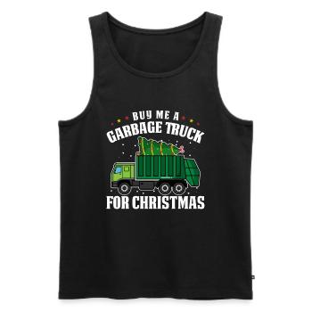 Lkw Fahrer Trucker Lastwagenfahrer Weihnachten - Männer Premium Bio Tank Top - Schwarz - Vorne - Michal (187cm)