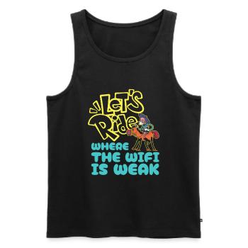 Horse Equestrian Funny Endurance Riding - Men's Premium Organic Tank Top - black - Front - AI Model Male 178 light (178cm)