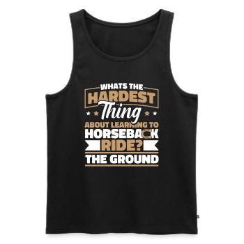 Horse Equestrian Funny Endurance Riding - Men's Premium Organic Tank Top - black - Front - AI Model Male 178 light (178cm)