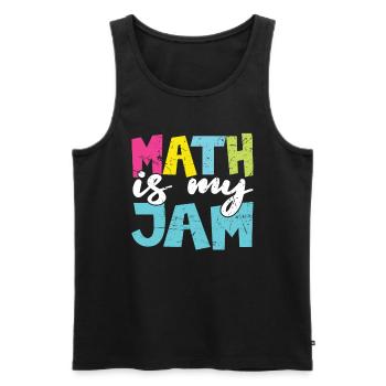 Math Teacher Math Teacher Funny Math Is My Jam - Men's Premium Organic Tank Top - black - Front - Michal (187cm)