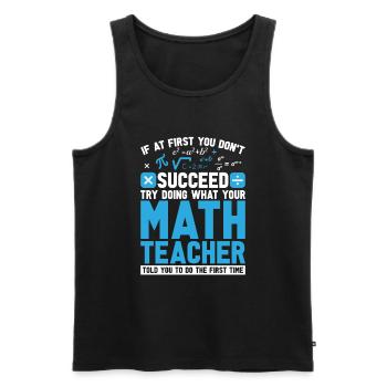 Math Teacher Math Teacher Equations - Men's Premium Organic Tank Top - black - Front - AI Model Male 178 light (178cm)