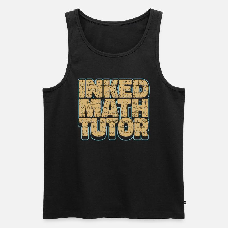 Mathelehrer Mathe Lehrer Eingefärbt - Männer Premium Bio Tank Top - Schwarz