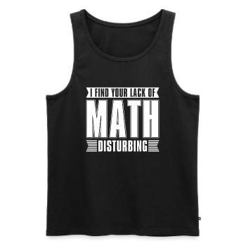 Math Teacher Math Teacher Funny - Men's Premium Organic Tank Top - black - Front - Michal (187cm)